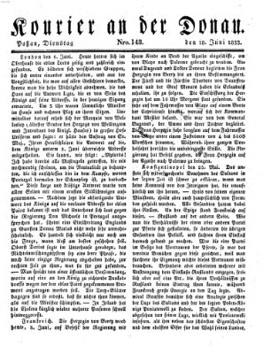 Kourier an der Donau (Donau-Zeitung) Dienstag 18. Juni 1833