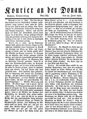 Kourier an der Donau (Donau-Zeitung) Donnerstag 20. Juni 1833