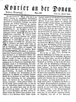 Kourier an der Donau (Donau-Zeitung) Samstag 22. Juni 1833