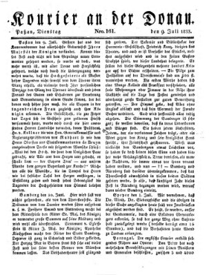 Kourier an der Donau (Donau-Zeitung) Dienstag 9. Juli 1833