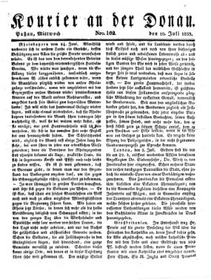 Kourier an der Donau (Donau-Zeitung) Mittwoch 10. Juli 1833