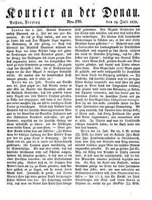 Kourier an der Donau (Donau-Zeitung) Freitag 19. Juli 1833