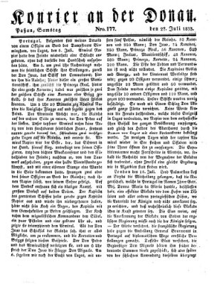 Kourier an der Donau (Donau-Zeitung) Samstag 27. Juli 1833