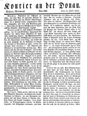 Kourier an der Donau (Donau-Zeitung) Mittwoch 31. Juli 1833