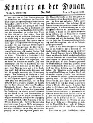 Kourier an der Donau (Donau-Zeitung) Samstag 3. August 1833