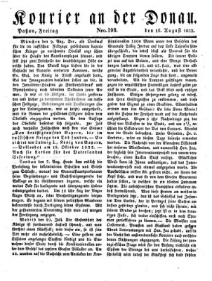 Kourier an der Donau (Donau-Zeitung) Freitag 16. August 1833