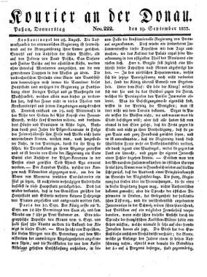 Kourier an der Donau (Donau-Zeitung) Donnerstag 19. September 1833