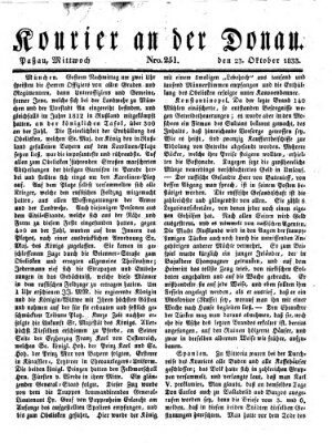 Kourier an der Donau (Donau-Zeitung) Mittwoch 23. Oktober 1833