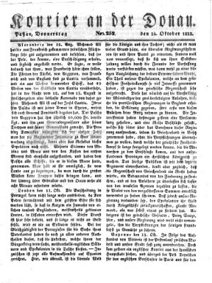 Kourier an der Donau (Donau-Zeitung) Donnerstag 24. Oktober 1833