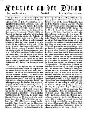 Kourier an der Donau (Donau-Zeitung) Dienstag 29. Oktober 1833