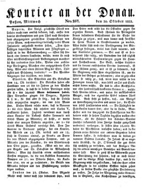 Kourier an der Donau (Donau-Zeitung) Mittwoch 30. Oktober 1833