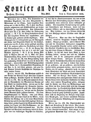 Kourier an der Donau (Donau-Zeitung) Freitag 8. November 1833