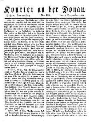 Kourier an der Donau (Donau-Zeitung) Donnerstag 5. Dezember 1833