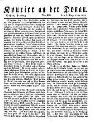 Kourier an der Donau (Donau-Zeitung) Freitag 6. Dezember 1833