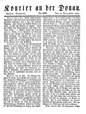 Kourier an der Donau (Donau-Zeitung) Samstag 14. Dezember 1833