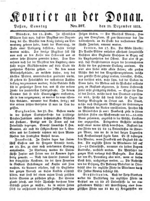 Kourier an der Donau (Donau-Zeitung) Samstag 28. Dezember 1833