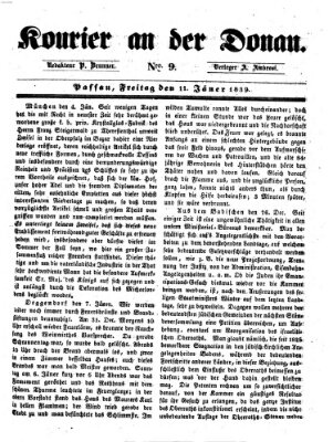 Kourier an der Donau (Donau-Zeitung) Freitag 11. Januar 1839