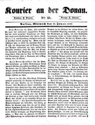 Kourier an der Donau (Donau-Zeitung) Mittwoch 30. Januar 1839