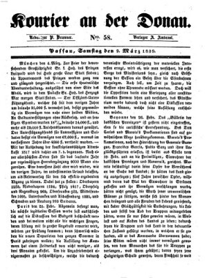 Kourier an der Donau (Donau-Zeitung) Samstag 9. März 1839