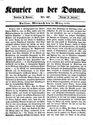 Kourier an der Donau (Donau-Zeitung) Mittwoch 20. März 1839