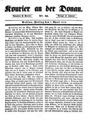 Kourier an der Donau (Donau-Zeitung) Freitag 5. April 1839