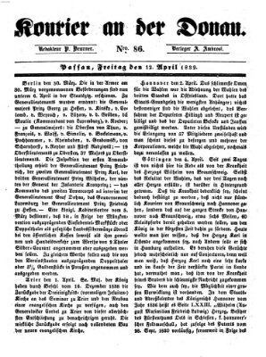 Kourier an der Donau (Donau-Zeitung) Freitag 12. April 1839