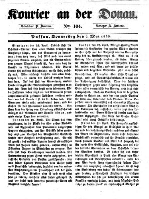 Kourier an der Donau (Donau-Zeitung) Donnerstag 2. Mai 1839