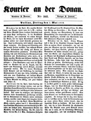 Kourier an der Donau (Donau-Zeitung) Freitag 3. Mai 1839