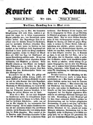 Kourier an der Donau (Donau-Zeitung) Samstag 18. Mai 1839