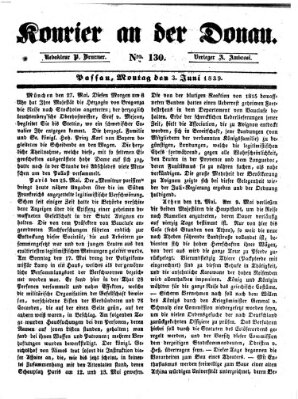 Kourier an der Donau (Donau-Zeitung) Montag 3. Juni 1839