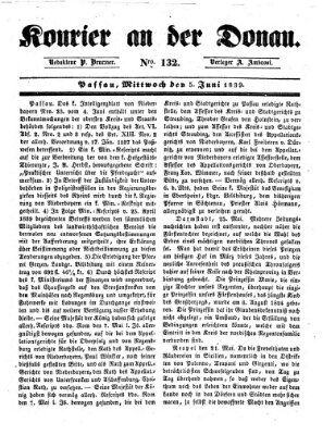 Kourier an der Donau (Donau-Zeitung) Mittwoch 5. Juni 1839