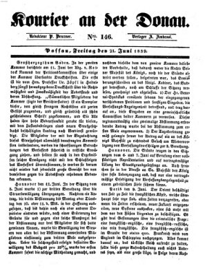 Kourier an der Donau (Donau-Zeitung) Freitag 21. Juni 1839