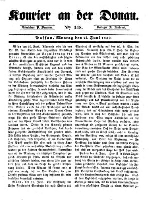 Kourier an der Donau (Donau-Zeitung) Montag 24. Juni 1839