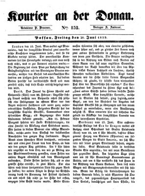 Kourier an der Donau (Donau-Zeitung) Freitag 28. Juni 1839