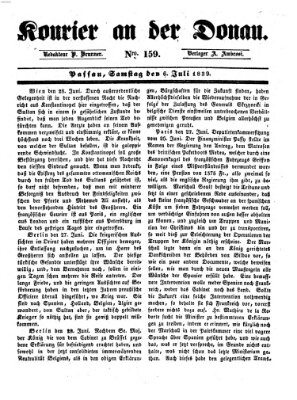 Kourier an der Donau (Donau-Zeitung) Samstag 6. Juli 1839