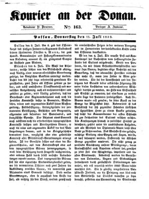 Kourier an der Donau (Donau-Zeitung) Donnerstag 11. Juli 1839