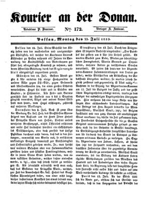 Kourier an der Donau (Donau-Zeitung) Montag 22. Juli 1839