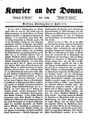 Kourier an der Donau (Donau-Zeitung) Freitag 26. Juli 1839