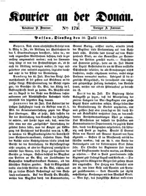 Kourier an der Donau (Donau-Zeitung) Dienstag 30. Juli 1839