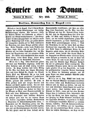 Kourier an der Donau (Donau-Zeitung) Donnerstag 15. August 1839