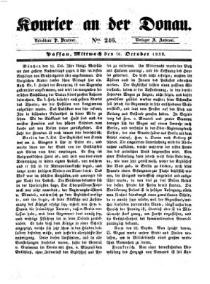 Kourier an der Donau (Donau-Zeitung) Mittwoch 16. Oktober 1839