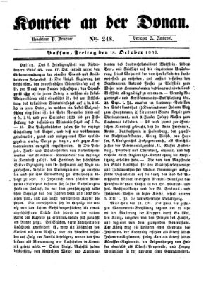 Kourier an der Donau (Donau-Zeitung) Freitag 18. Oktober 1839