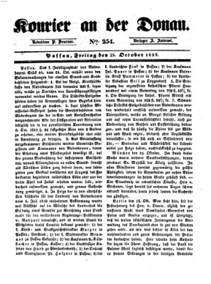 Kourier an der Donau (Donau-Zeitung) Freitag 25. Oktober 1839