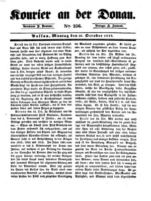 Kourier an der Donau (Donau-Zeitung) Montag 28. Oktober 1839