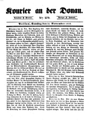 Kourier an der Donau (Donau-Zeitung) Samstag 23. November 1839