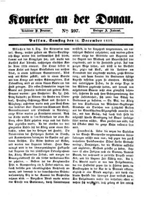 Kourier an der Donau (Donau-Zeitung) Samstag 14. Dezember 1839