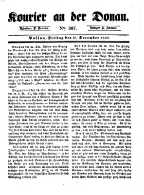 Kourier an der Donau (Donau-Zeitung) Freitag 27. Dezember 1839