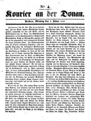 Kourier an der Donau (Donau-Zeitung) Montag 6. Januar 1840