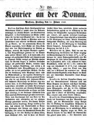 Kourier an der Donau (Donau-Zeitung) Freitag 24. Januar 1840