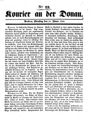 Kourier an der Donau (Donau-Zeitung) Dienstag 28. Januar 1840